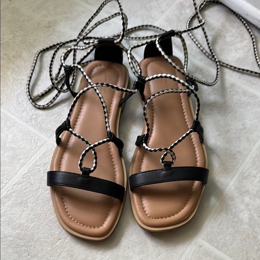 Women's Black Strappy Sandals